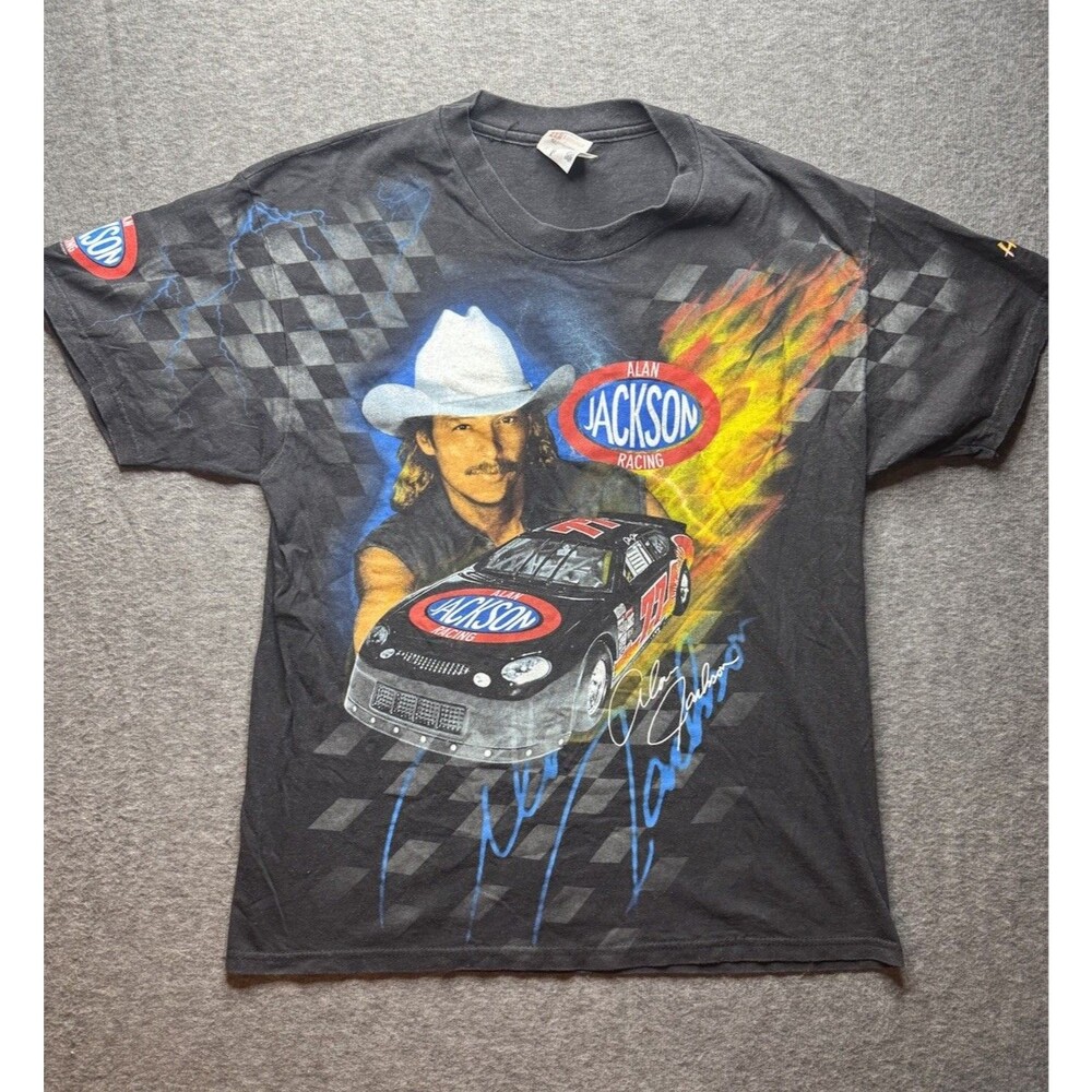 ALAN JACKSON Vintage 1999 Racing T-Shirt NASCAR Hot Country Mens Large